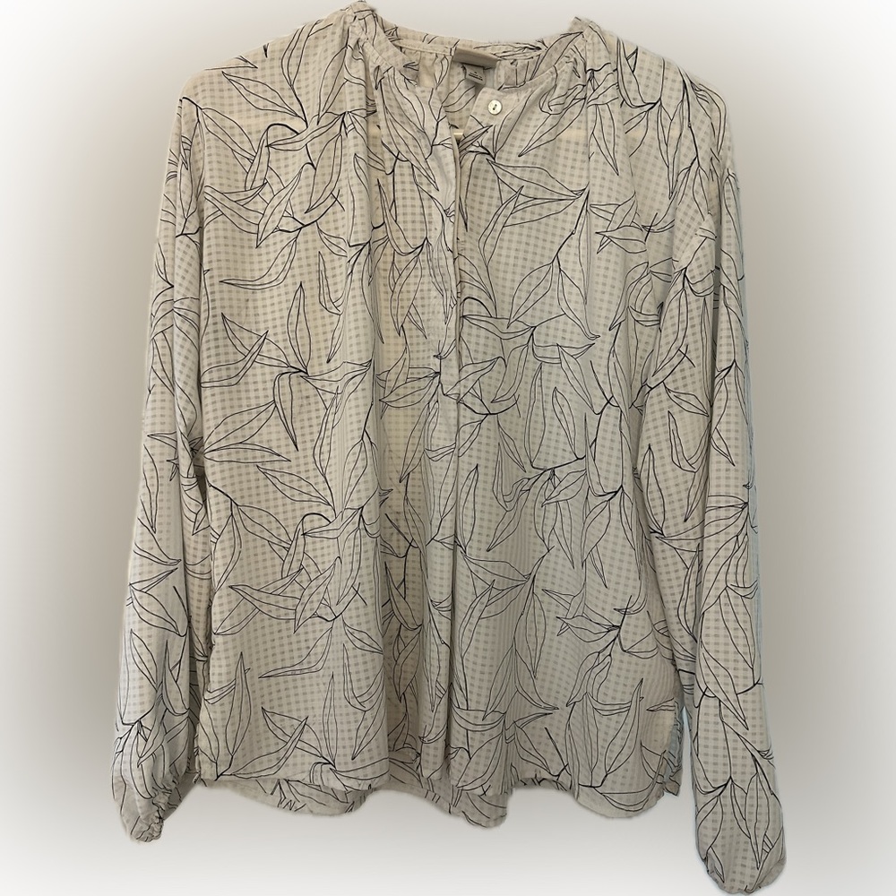 White floral blouse